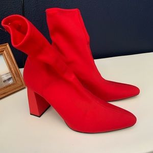 Zara Red booties